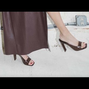 Tony Bianco Croco Frankie mule heeled Sandals